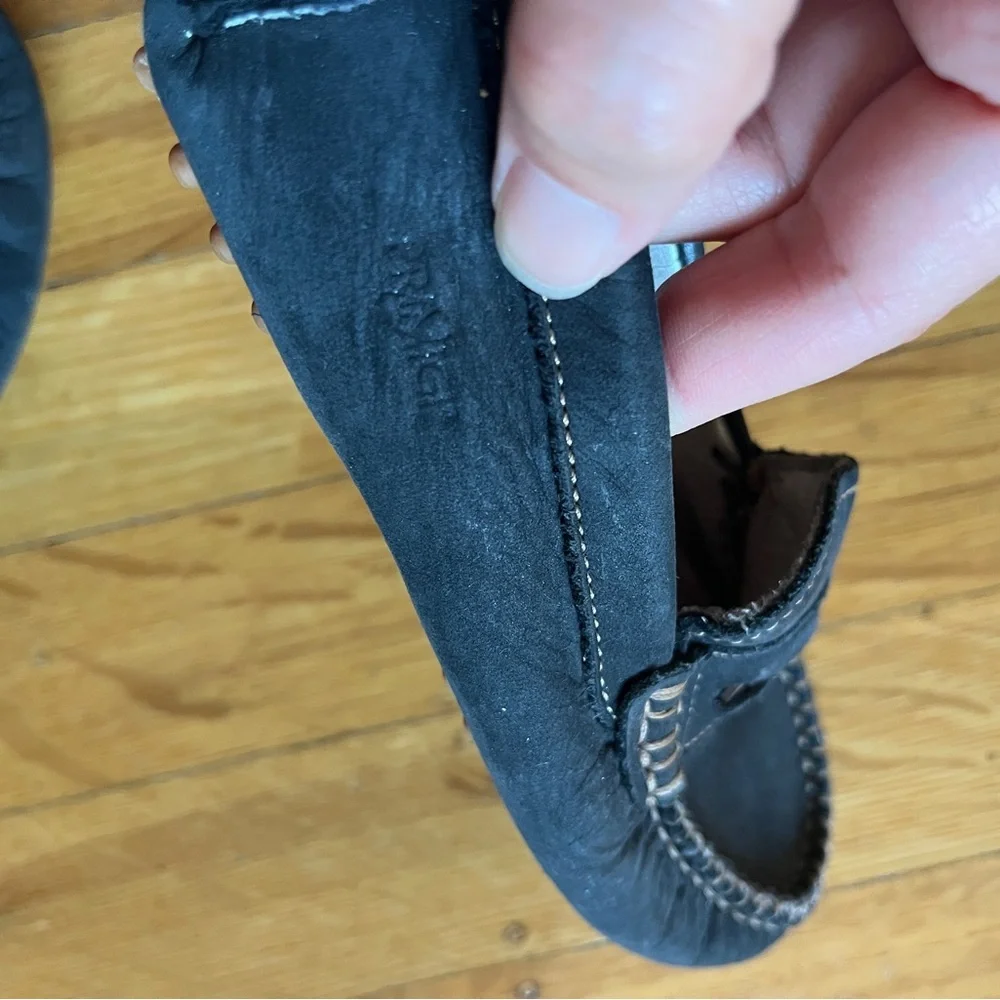 Primigi Italian leather suede driving moccasin loafers navy blue shoes preppy 7